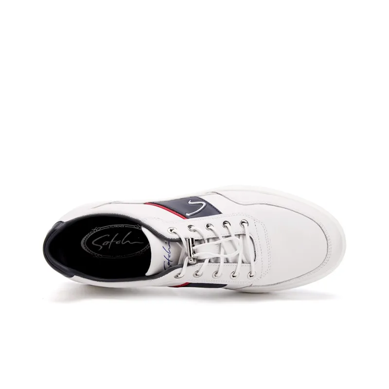 Satchi Coverage Slip Resistant And Abrasion Resistant Low Top Skateboard Shoes Men's White-3