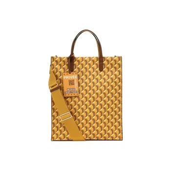 ROSA.K Synthetic Cow Leather Tote Bag Shopping Bag Handbag Women's Yellow