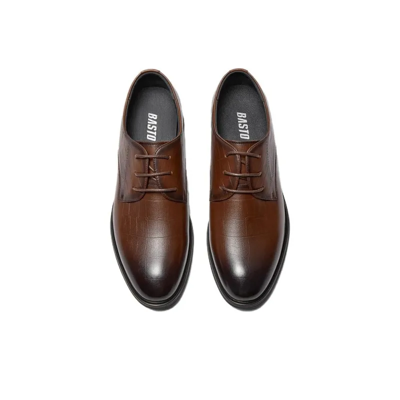 BASTO Dress Shoes Men Low Top Black/Brown-3
