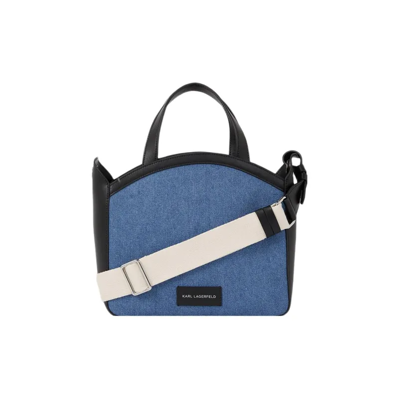 KARL LAGERFELD Cow Leather Shoulder Bag Crossbody Bag Handbag Medium Size Women's Light Blue-1