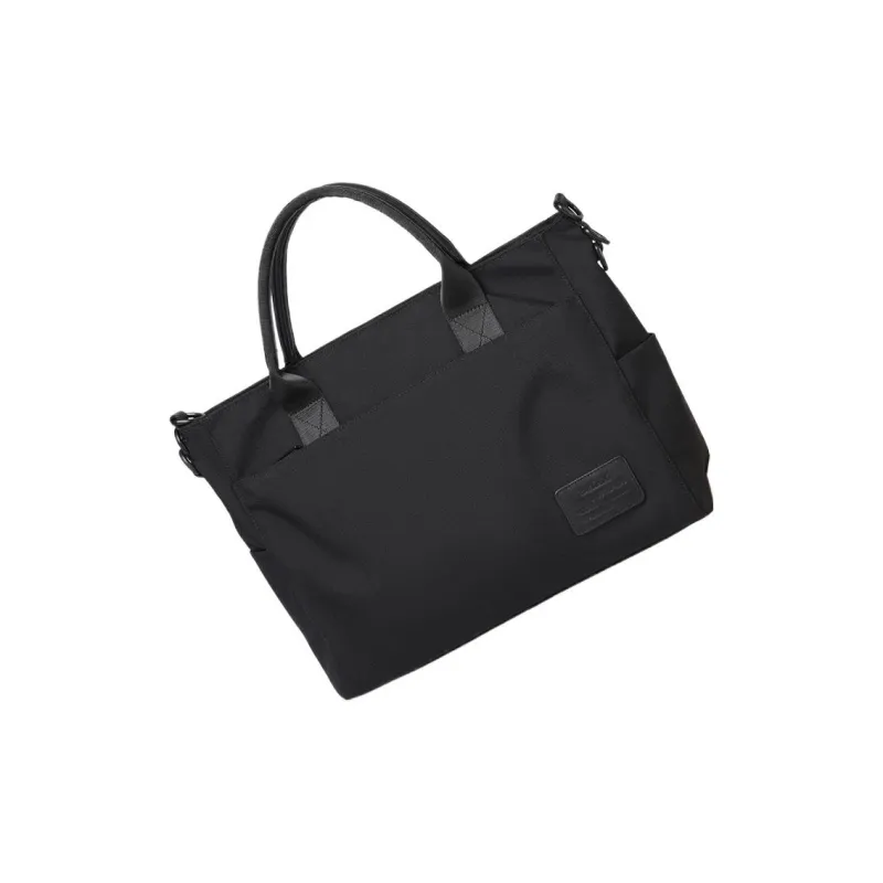 BJIAX Nylon Portable One Shoulder Crossbody Laptop Bags Briefcases Large Size Men's Black-3