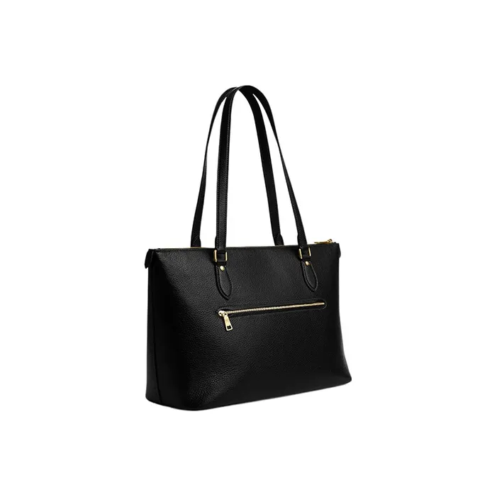 COACH Gallery Leather Tote Bag Shopping Bag Handbag Shoulder Bag Women's Black-1
