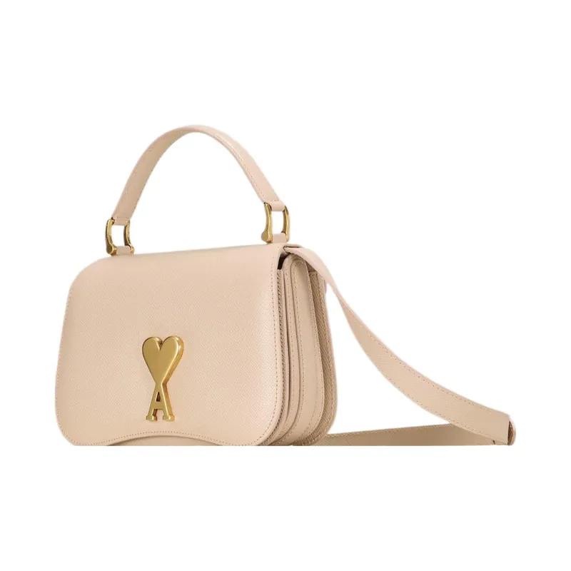 AMIPARIS Cow Leather Portable Crossbody Bag, Shoulder Bag Mini Women's Beige-1