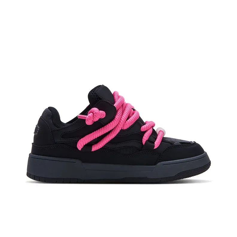 KARLIE KELLER Coverage Height Increasing Support Wear Resistant Low Top Casual Shoes Unisex Pink Black-3