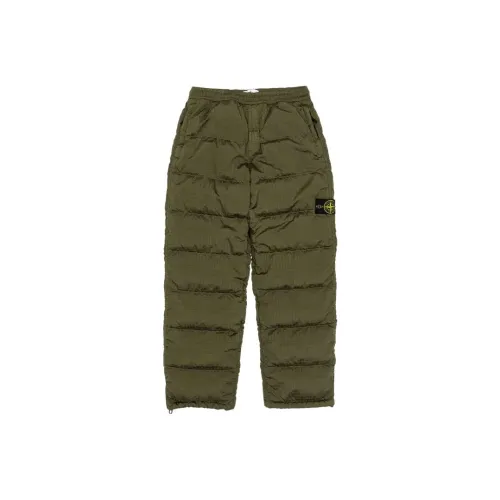 STONE ISLAND Down & Insulated Pants Men Olive Green