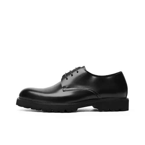 GOLDLION Dress Shoes Men Low-Top Black