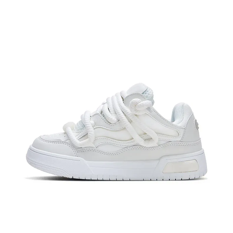 KARLIE KELLER Coverage, Abrasion Resistant, Waterproof, Slip Resistant Low Top Puffy Shoes Unisex White-0