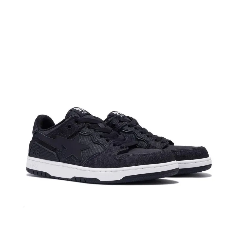 BAPE A BATHING APE Sk8 Sta Black Denim-3