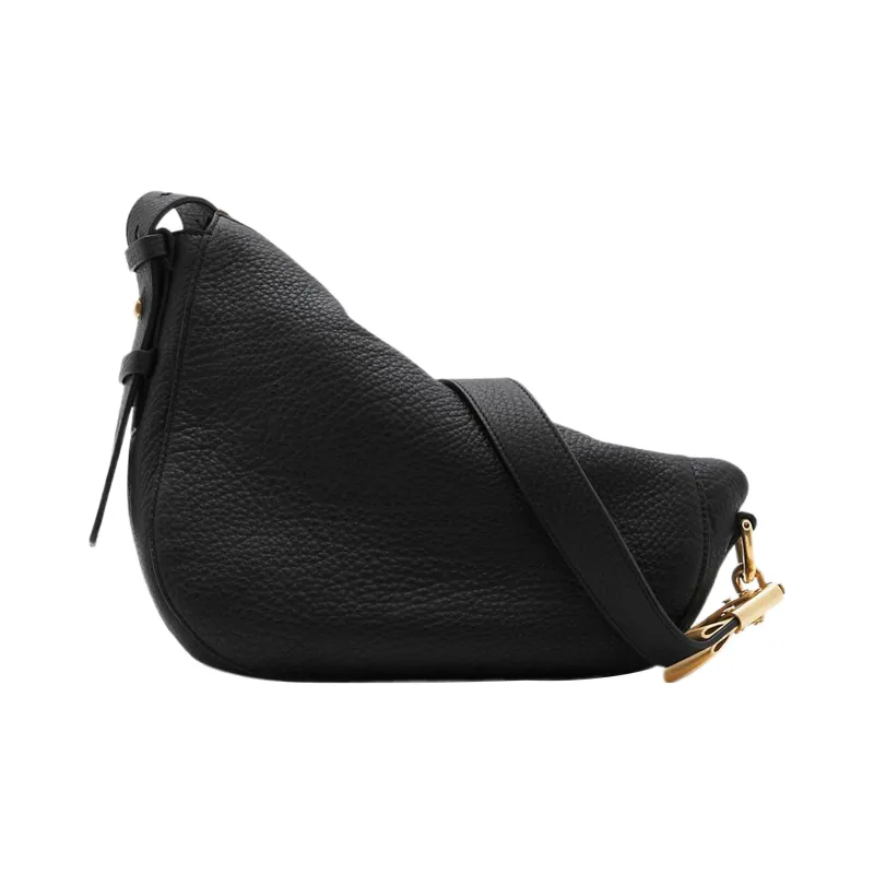 Burberry Calfskin Handbag Shoulder Bag Small Size Women's Black-2