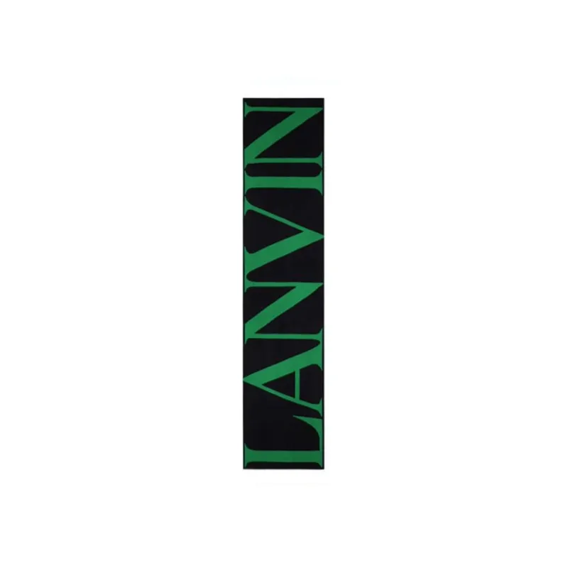 Lanvin Knit Scarves Unisex Black White Green-2