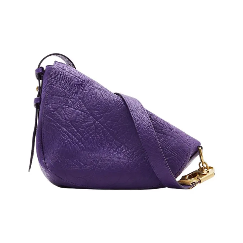 Burberry Calfskin Handbag Shoulder Bag Women's Ribbon Purple-2
