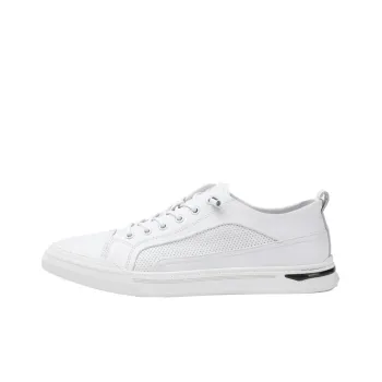 TIMOTHY&CO. Low Top Skateboard Shoes Men's White