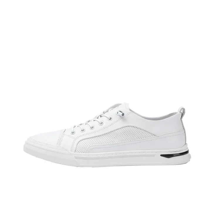 TIMOTHY&CO. Low Top Skateboard Shoes Men's White-0