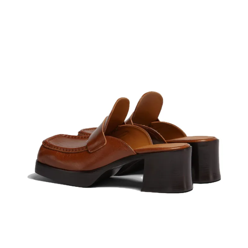 MARNI Women's Heeled Mule 'Nougat'-4