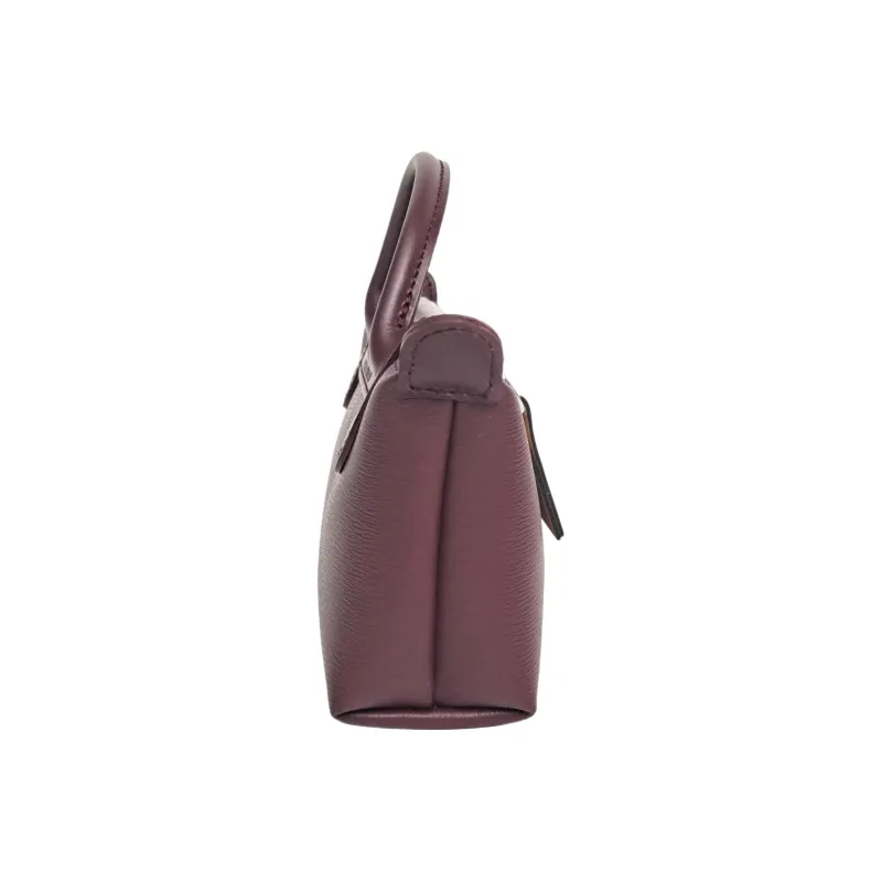 LONGCHAMP Le Pliage City Coated Canvas With Leather Dumpling Bag Handbags Women's Dark Purple-3
