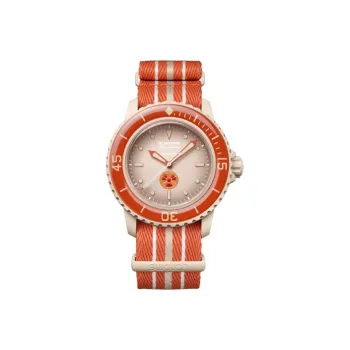 SWATCH Men 42.3mm Beige Watch SO35S100