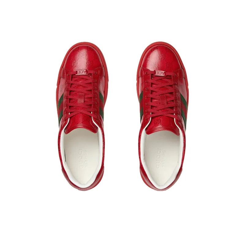 GUCCI Ace 'GG Crystal Canvas Red'-2