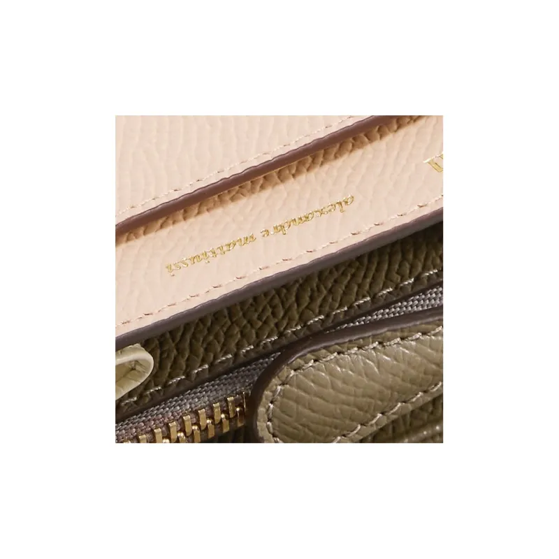 AMIPARIS Grained Leather Wallet Regular Women's Taupe-2