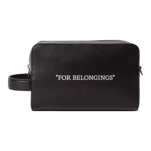 OFF-WHITE Slogan Printed Makeup Pouch