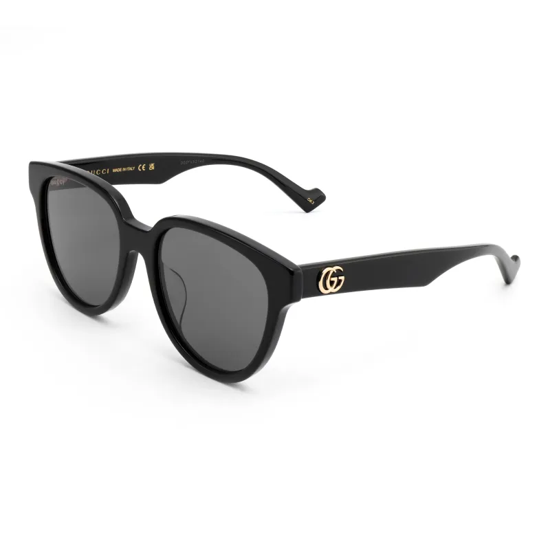 GUCCI Retro Round Acetate Frame Sunglasses Black-0