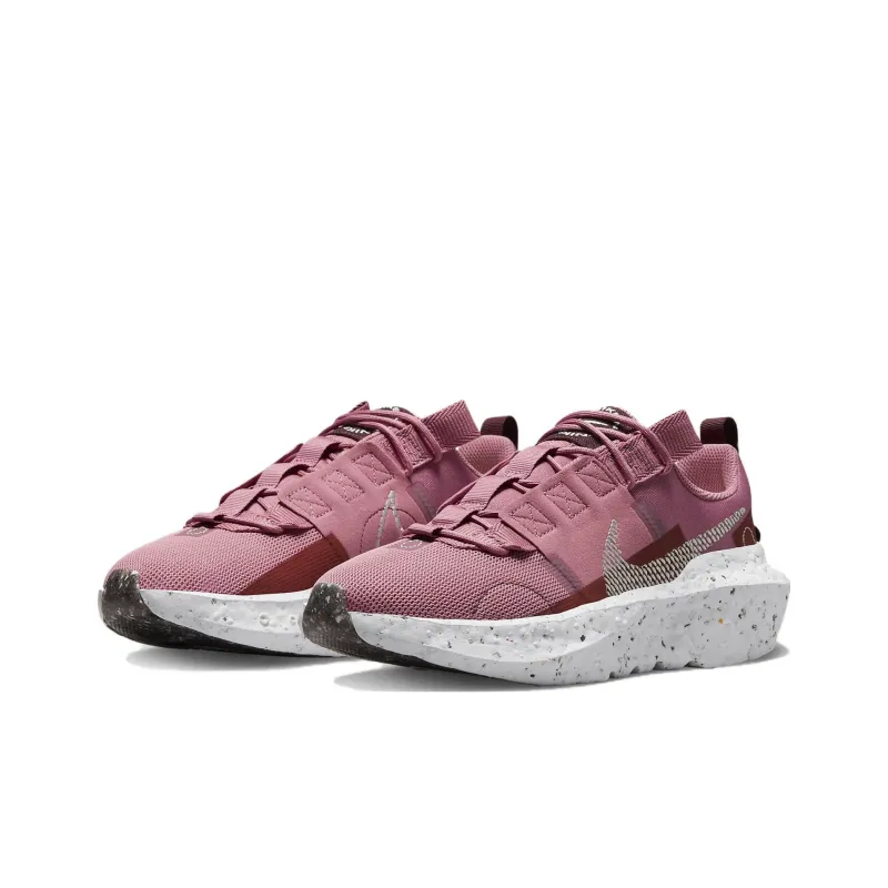 Nike Crater Wear resistant And Waterproof Low Top Casual Running Shoes Women's Pink White-2