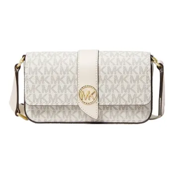 MICHAEL KORS Coated Canvas Envelope Bag, Shoulder Bag, Crossbody Bag Extra Small Women's Cream