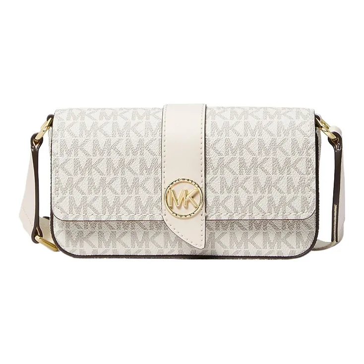 MICHAEL KORS Coated Canvas Envelope Bag, Shoulder Bag, Crossbody Bag Extra Small Women's Cream-0