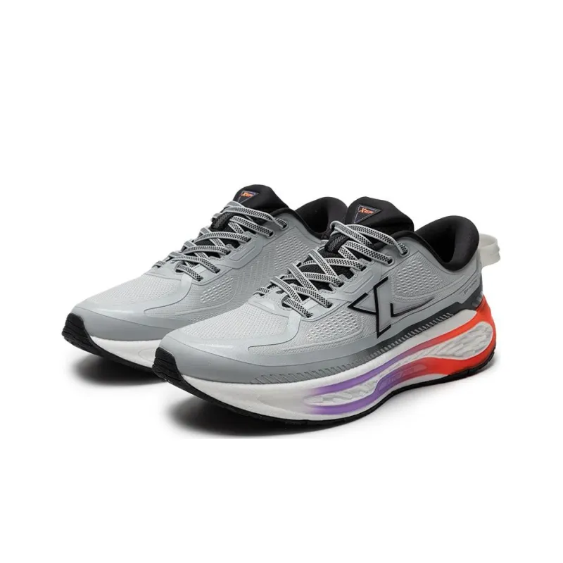 XTEP Starburst Cushioned Slip Resistant Low Top Running Shoes Men's Gray Black-2