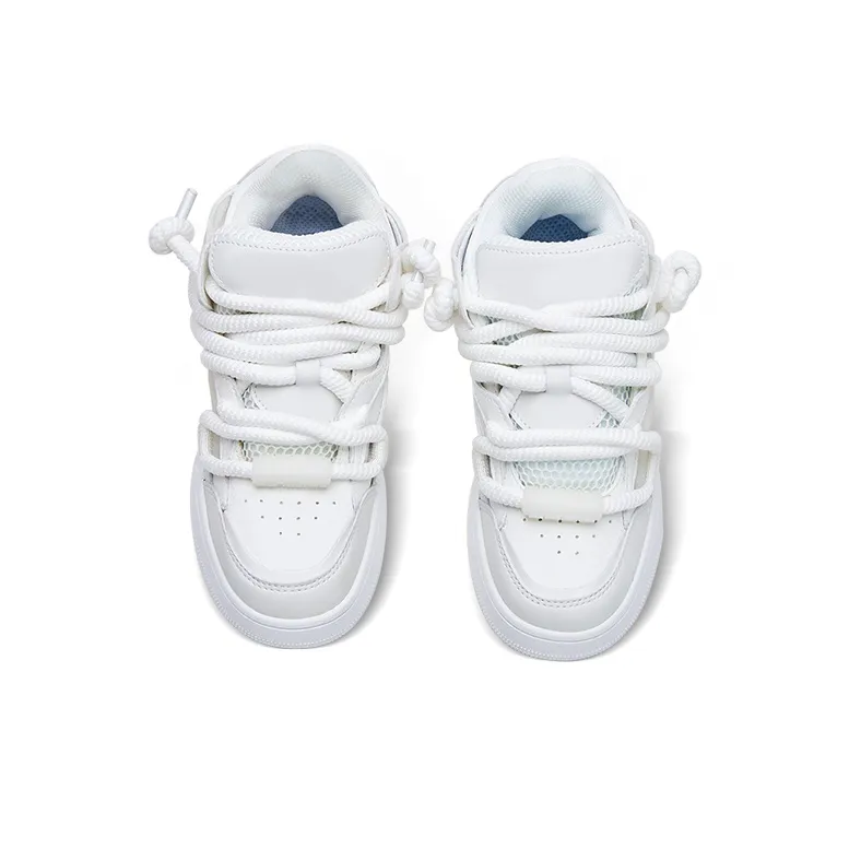 KARLIE KELLER Coverage, Abrasion Resistant, Waterproof, Slip Resistant Low Top Puffy Shoes Unisex White-2