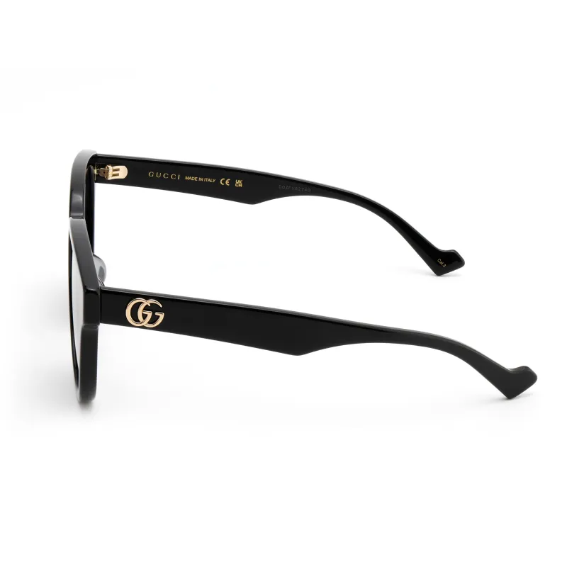 GUCCI Retro Round Acetate Frame Sunglasses Black-2