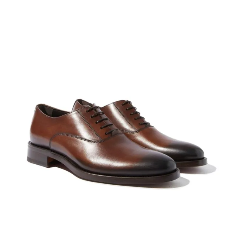 SCAROSSO Marco Almond Toe Oxford Shoes-1