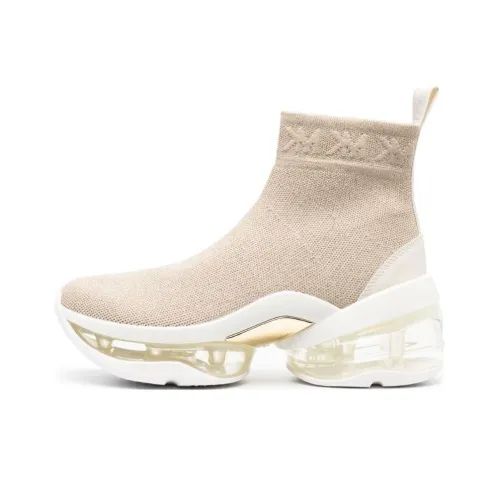 MICHAEL KORS Olympia Cushioning High-Top Casual Shoes Women's Gold