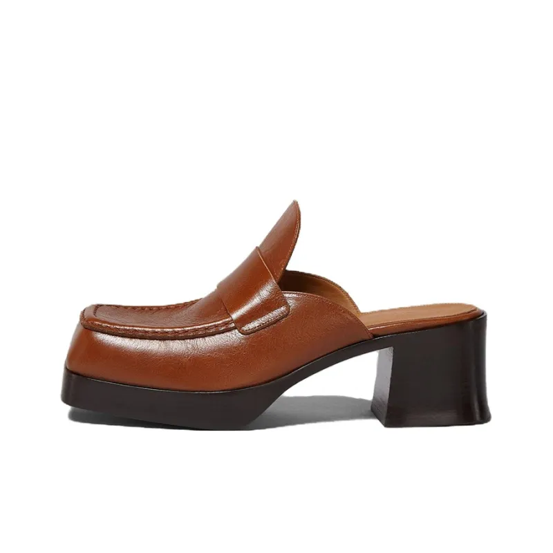 MARNI Women's Heeled Mule 'Nougat'-0
