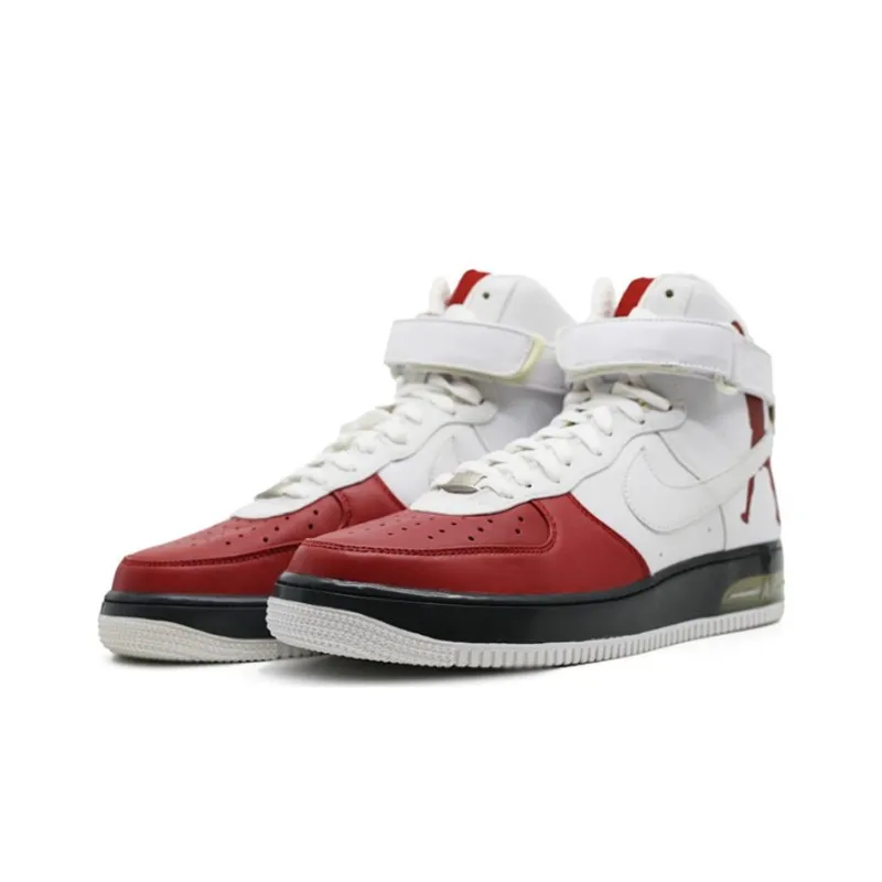 Nike Air Force 1 High Sheed Red White Black-2