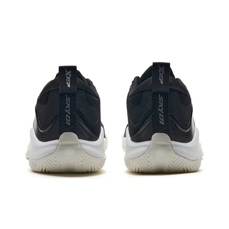 XTEP Against The Sky Generation Basketball Shoes Men Low Top Black/Sail White-3