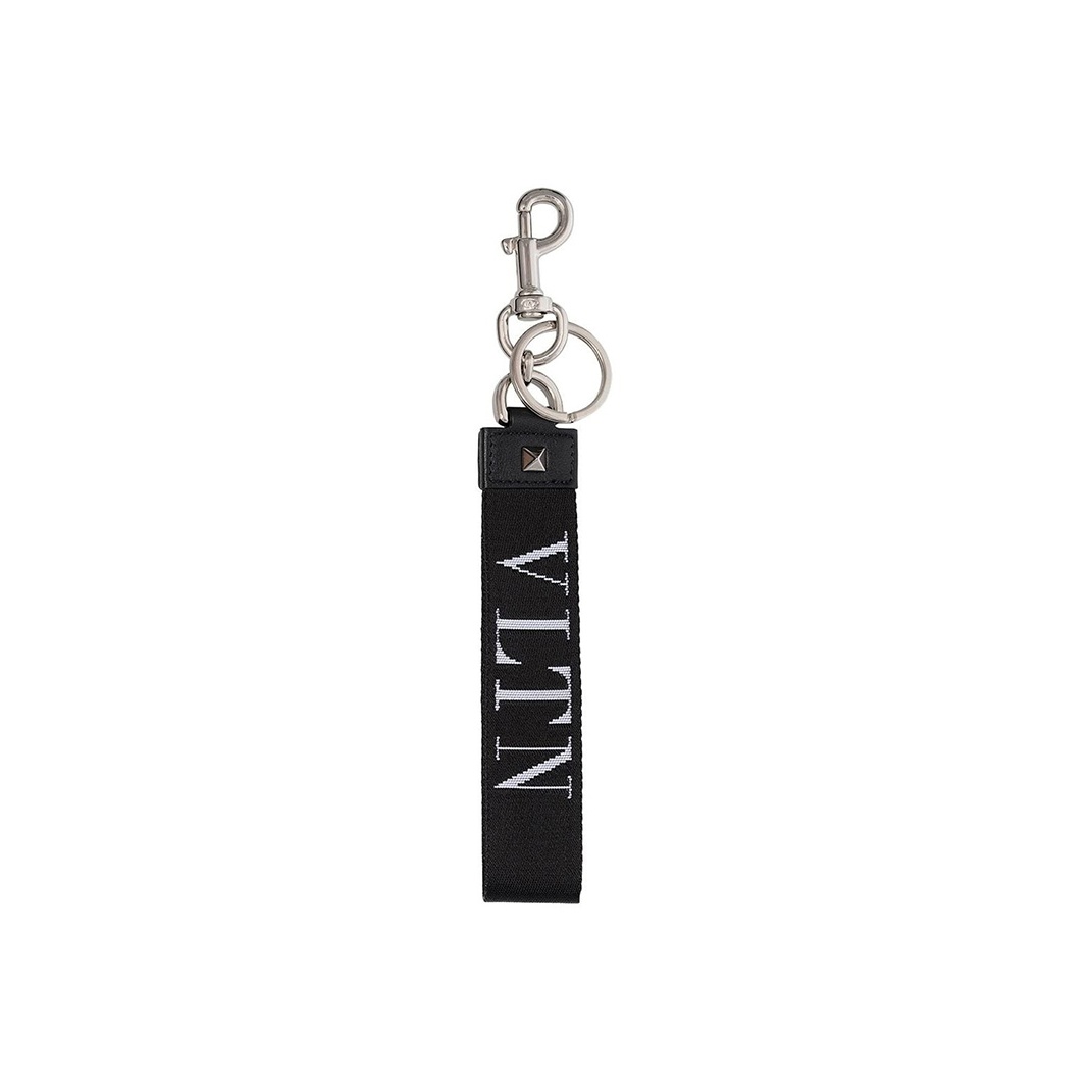 ★VALENTINO VLTN KEY RING キーホルダー Valentino Garavani VLTN Red Leather Keychain with Gold