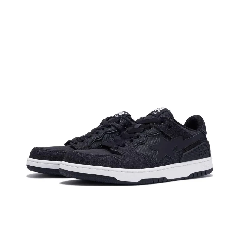 BAPE A BATHING APE Sk8 Sta Black Denim-2