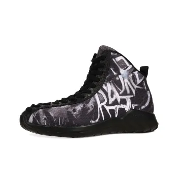 SOULSFENG Anti Slip Wear Resistant Mid Top Basketball Shoes Unisex Black