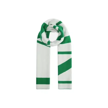 Lanvin Knit Scarves Unisex Black White Green