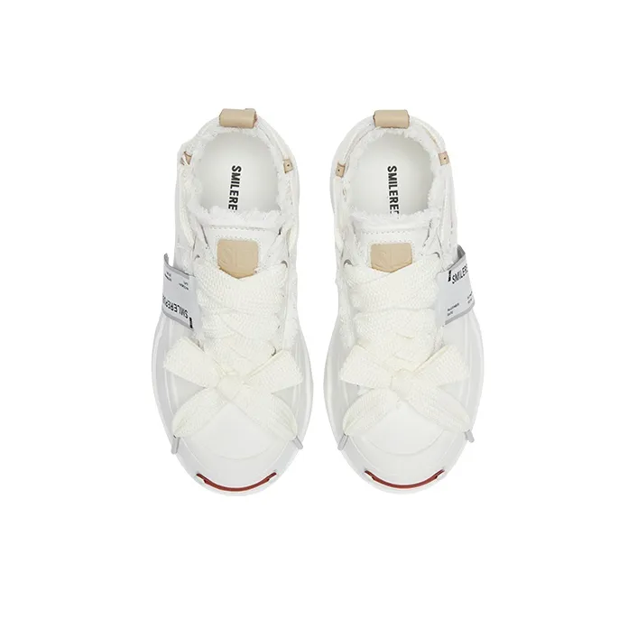 SMILEREPUBLIC Canvas Shoes Unisex Low Top White-3