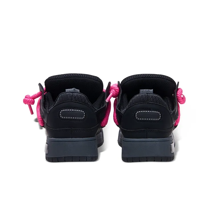 KARLIE KELLER Coverage Height Increasing Support Wear Resistant Low Top Casual Shoes Unisex Pink Black-5