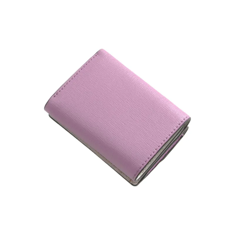 Furla Split Cow Leather, Cow Leather Wallet Small Size Women's Pink Purple-1