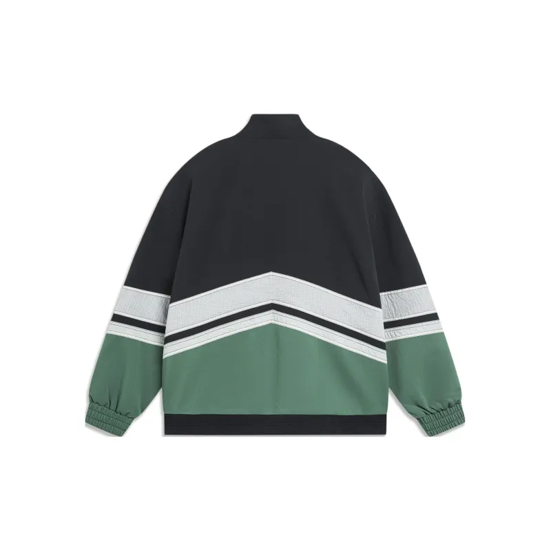 LiNing Sports Trend Series Jackets Coats Men's Black & Deep Palace Green Multicolor-1