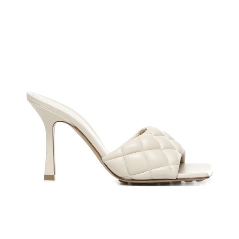 Bottega Veneta Rubber Sole Slide Slippers Women's White-1
