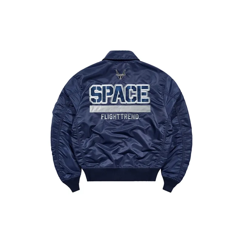 VIP Astronaut Embroidered Badge Lapel Coat Pilot Jacket Unisex-4