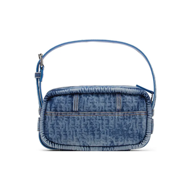 DIESEL Cotton With Polyurethane Fanny Pack, One Shoulder Handbag Mini Women's Blue-2