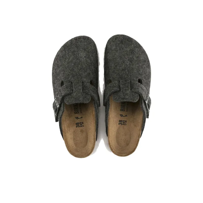 Birkenstock Boston Regular 'Wool Felt Anthracite'-3