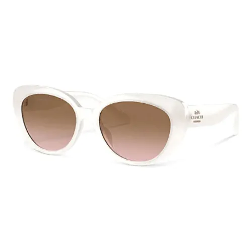 COACH Irregular Shape Sunglasses Unisex White