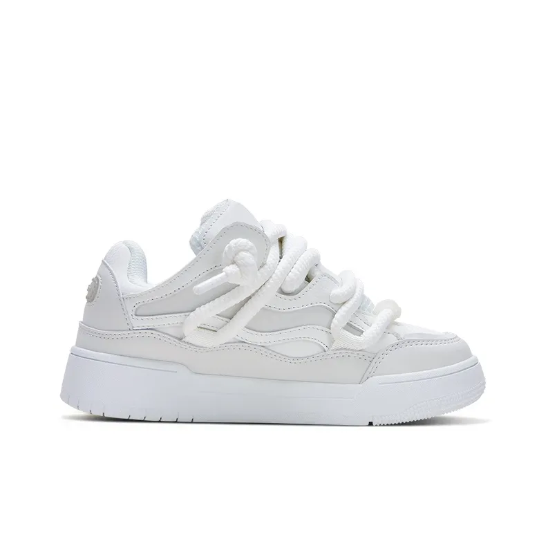 KARLIE KELLER Coverage, Abrasion Resistant, Waterproof, Slip Resistant Low Top Puffy Shoes Unisex White-1