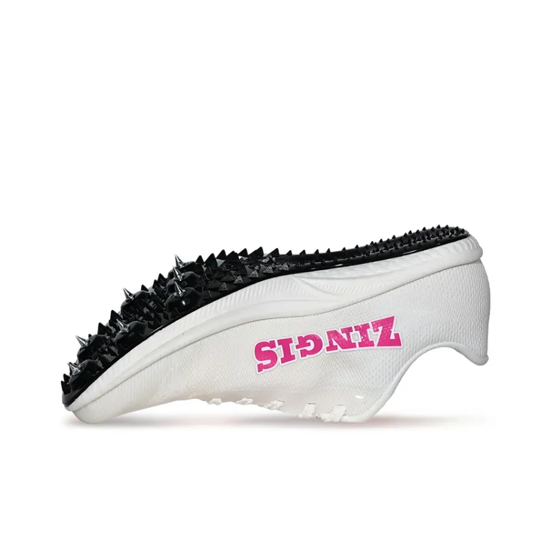 ZINGIS Slip Resistant Low Top Sprint Running Shoes Unisex White-2
